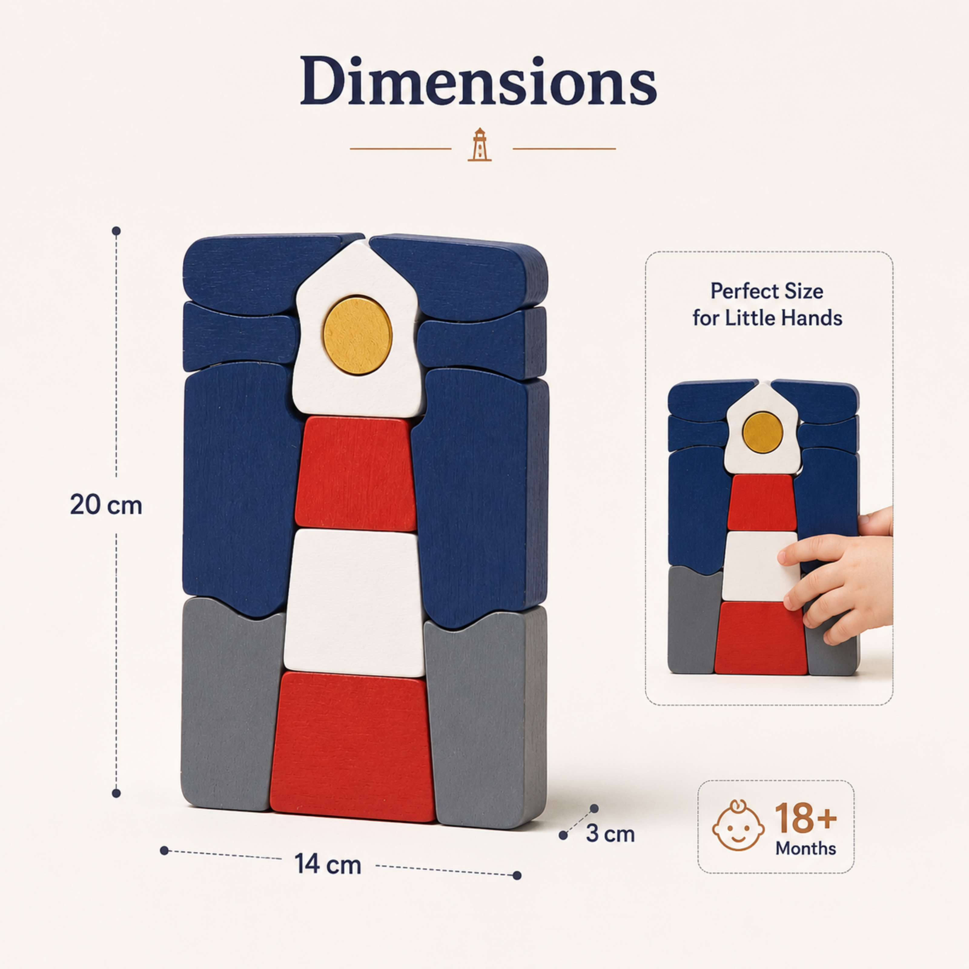 Coastline Lighthouse Montessori Blocks Puzzle