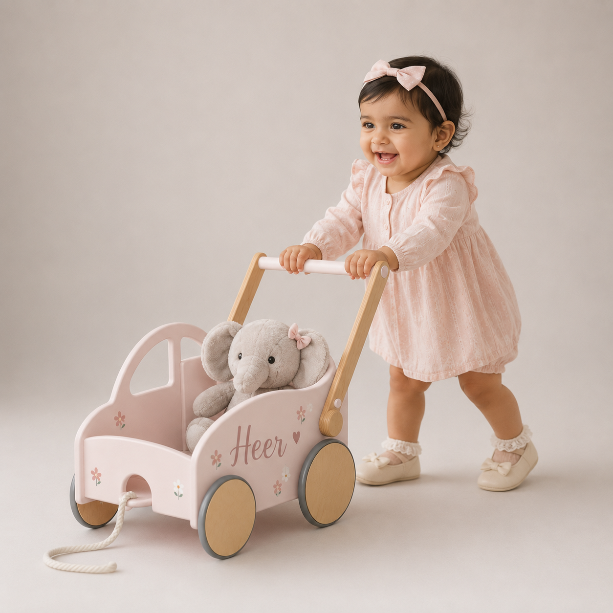 Wooden Baby Walker Cart