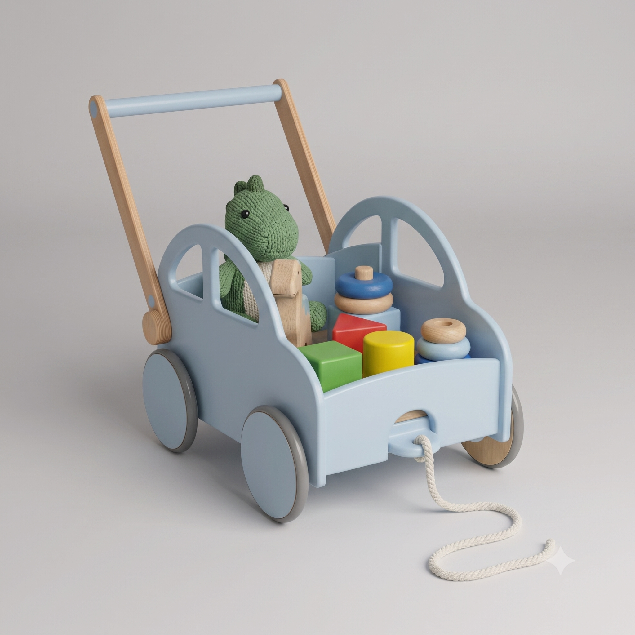 Wooden Baby Walker Cart