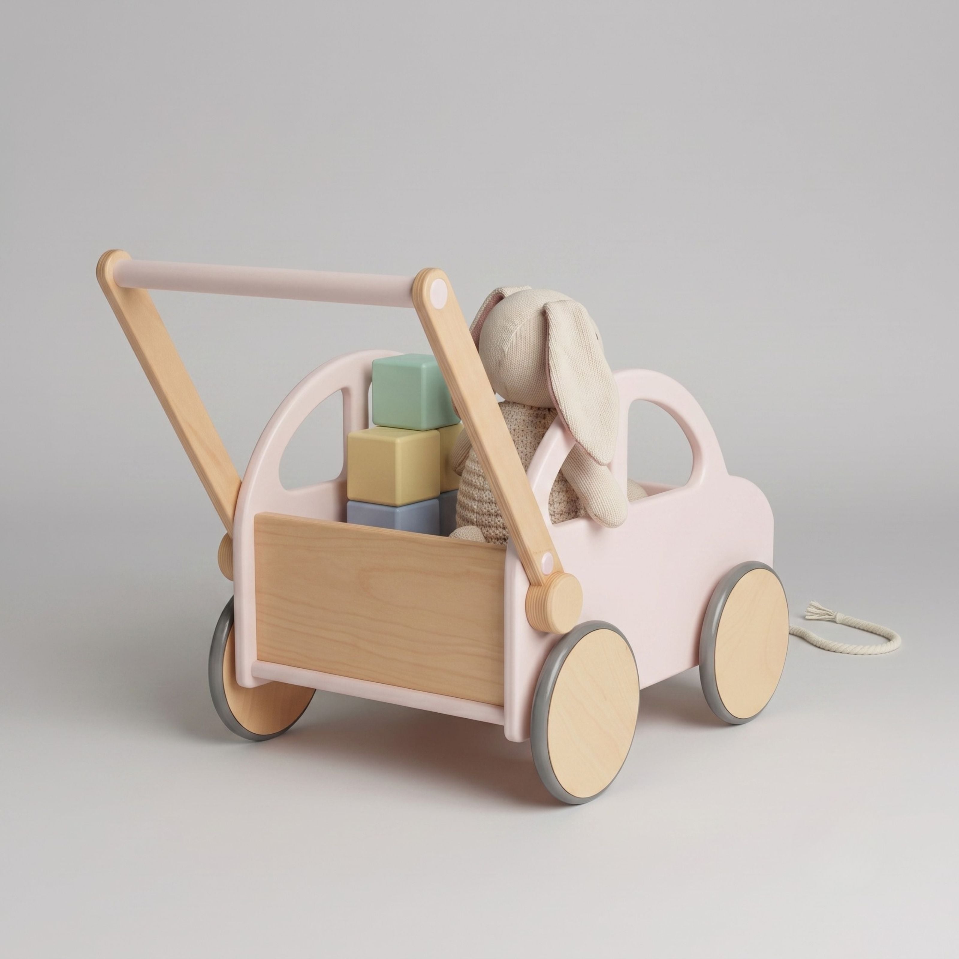 Wooden Baby Walker Cart